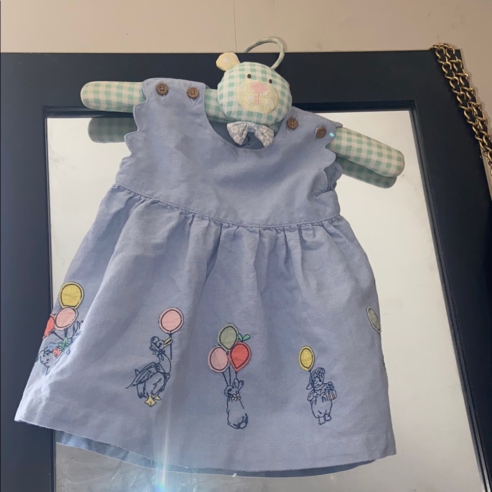 Beatrix Potter Blue Baby Dress Balloon Embroidery.Never worn & one of a kind☁️